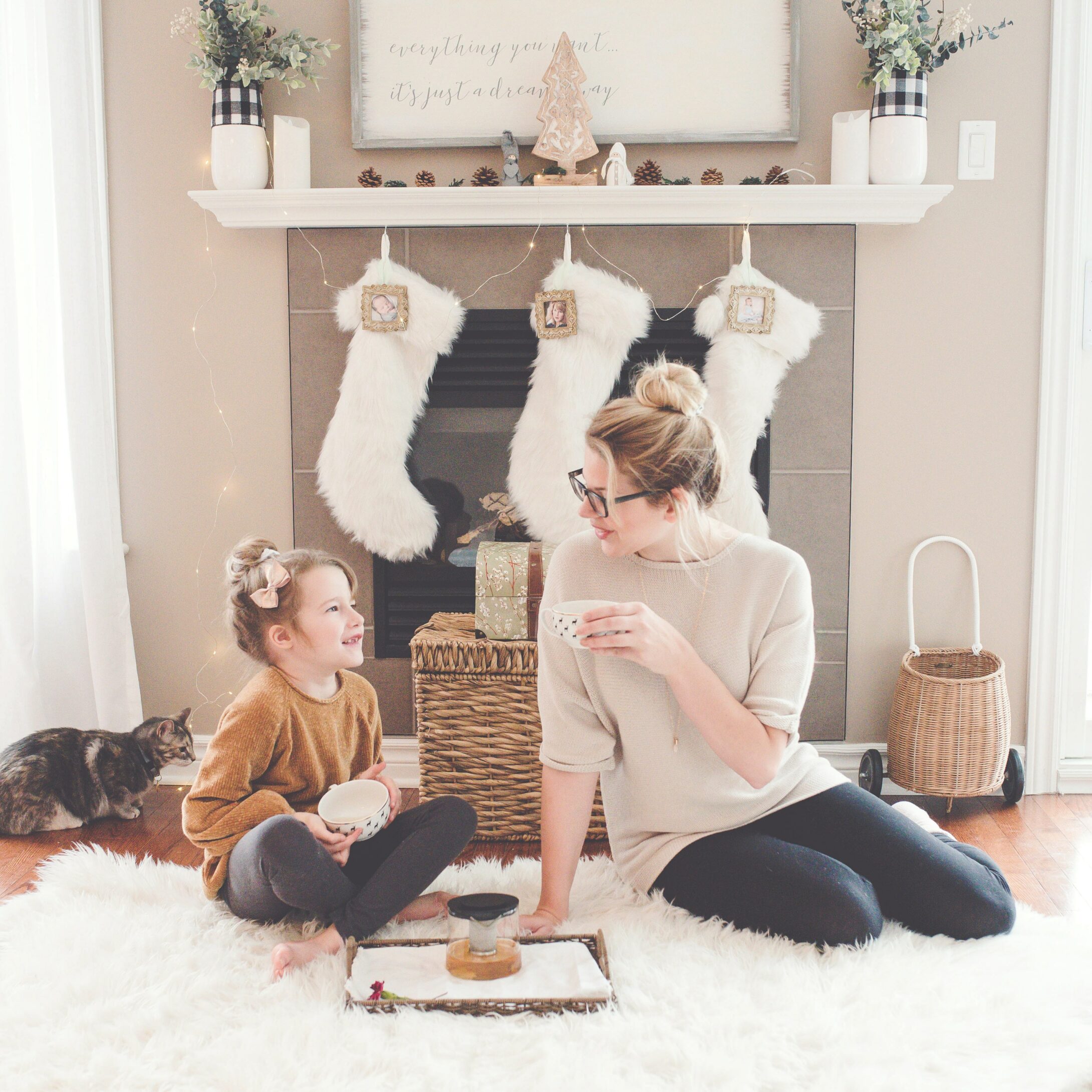 A mother talking to her child discussing about her divorce