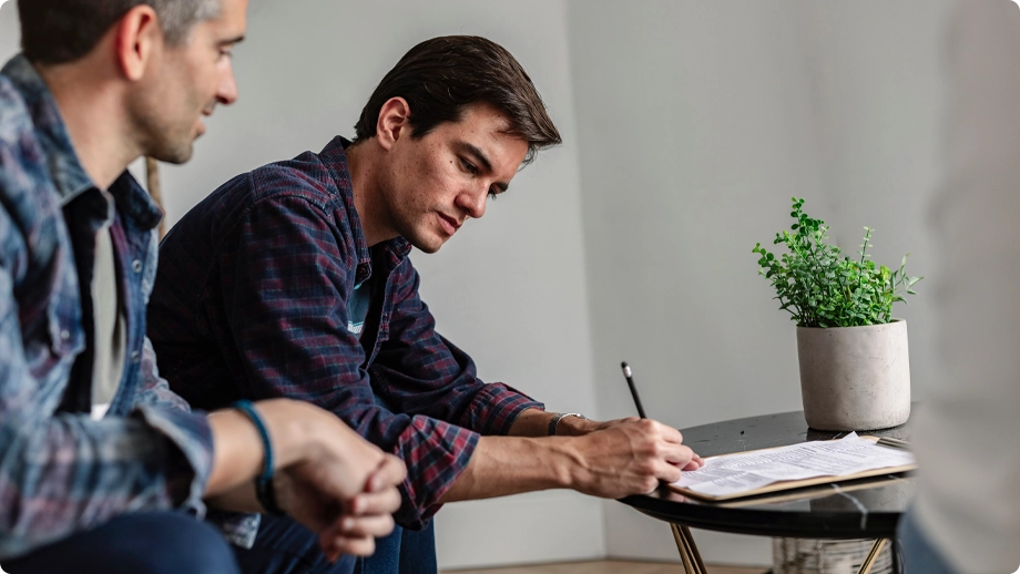 two men determining prenups for LGBTQ couples in washington