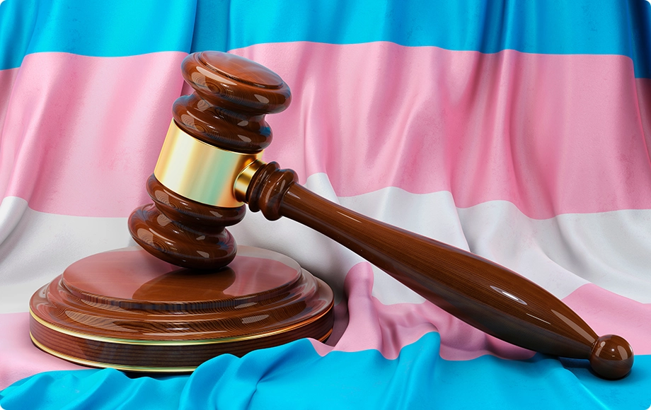 Transgender pride flag symbolizing support for transgender rights