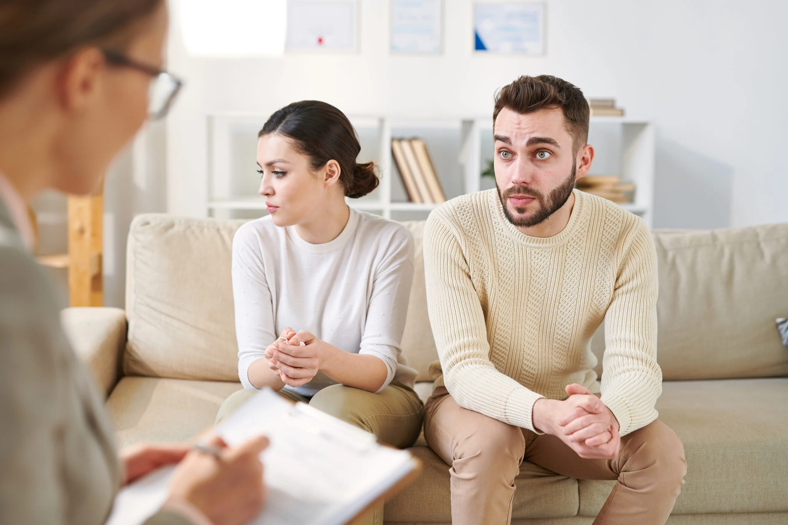 Family law attorney meeting with clients during a Legal Roadmap Session in Seattle